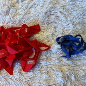 Louis Vuitton Red Ribbon with Gold Lettering
